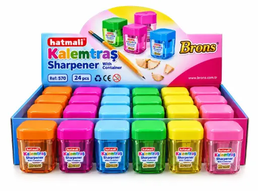 Nova Plastic 2-Hole Pencil Sharpener - Rectangular Shape