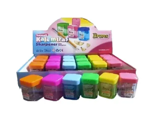 Nova Plastic 2-Hole Pencil Sharpener - Rectangular Shape