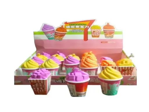 Yalong Popcorn & Ice Cream Shaped Sharpener with Eraser