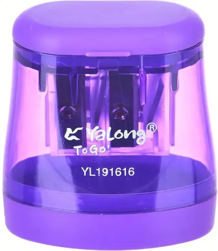 Yalong Plastic 2-Hole Pencil Sharpener with Cover