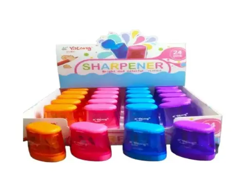 Yalong Plastic 2-Hole Sharpener with Cover