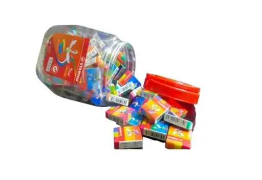 STABILO Colored Eraser Jar - 90 Pieces
