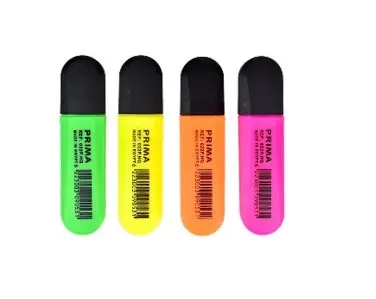 Prima Highlighter Pen Set 4 Pieces