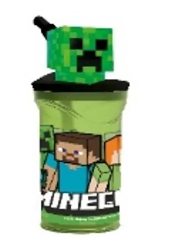 STOR 3D Figurine Tumbler Kids Water Bottle 360 ml - Minecraft