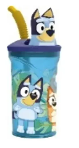 زجاجة مياه أطفال STOR 3D Figurine Tumbler سعة 360 مل - Bluey