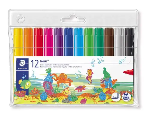 STAEDTLER Fibre-tip Jumbo Noris 12pcs wallet