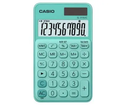 Casio  Practical Calculator , sl-310uc-gn-w-dc
