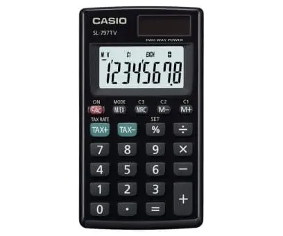 Casio  Practical Calculator , sl-797tv-bk-w-dp