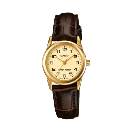 Casio Watch Leather Band , LTP-V001GL-9BUDF