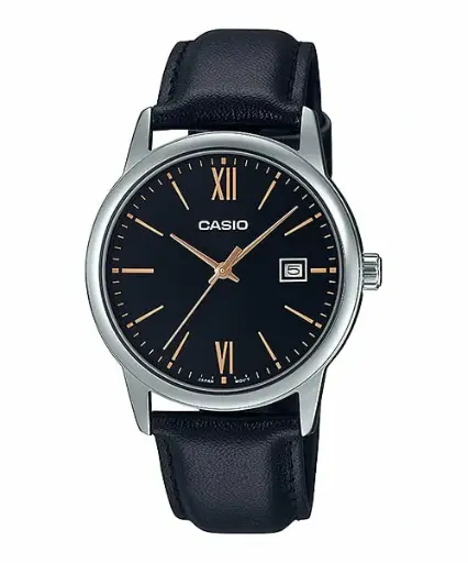 Casio Watch Leather Band , MTP-V002L-1B3UDF