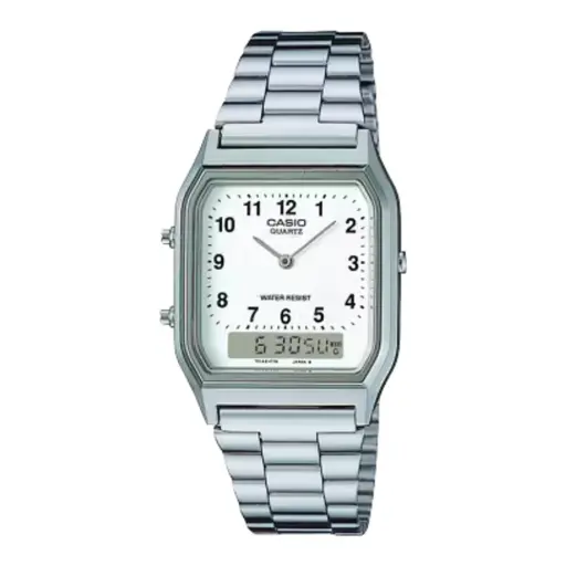 Casio Watch Stainless Steel Adjustable Clasp Band , AQ-230A-7BMQ