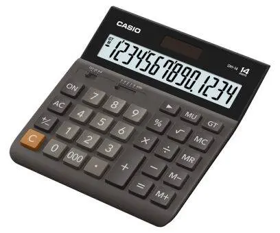 Casio  Practical Calculator , dh-14-bk-w-dp