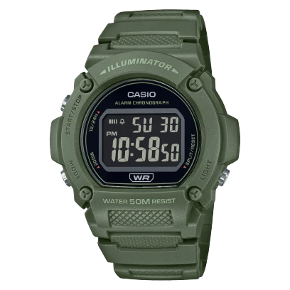 Casio Watch Resin Band , W-219HC-3BVDF