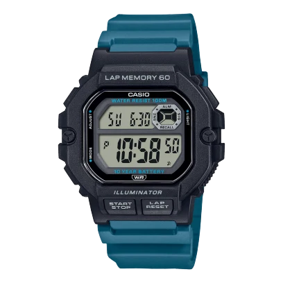 Casio Watch Resin Band , WS-1400H-3AVDF