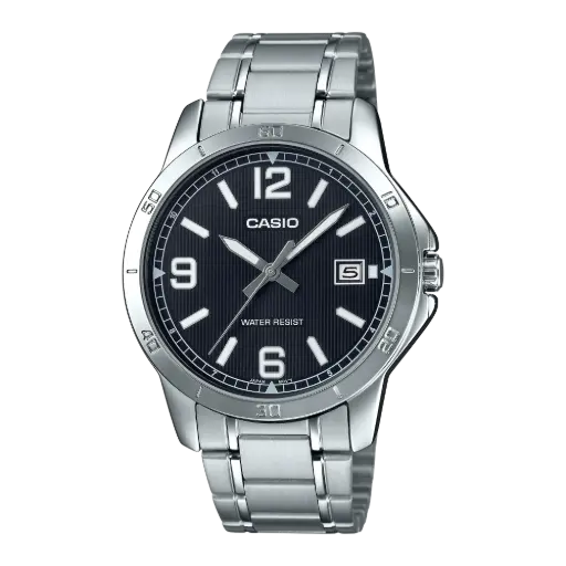 Casio Watch Stainless Steel 
Triple-fold Clasp Band , MTP-V004D-1B2UDF