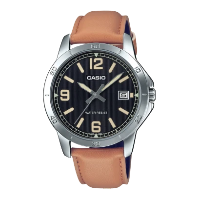 Casio Watch Leather Band , MTP-V004L-1B2UDF
