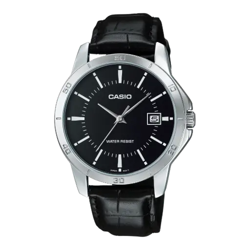 Casio Watch Leather Band , MTP-V004L-1AUDF