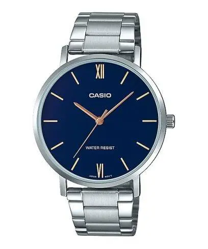 Casio Watch Stainless Steel 
Triple-fold Clasp Band , MTP-VT01D-2BUDF