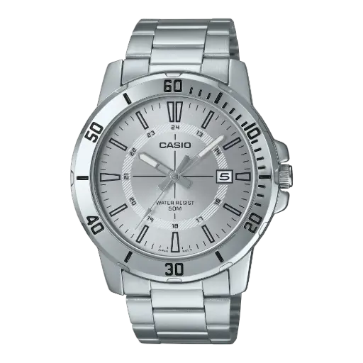 Casio Watch Stainless Steel 
Triple-fold Clasp Band , MTP-VD01D-7CVUDF