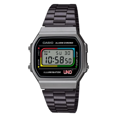 Casio Watch Stainless Steel Band , A168WEUC-1ADR UNOâ„¢ collaboration model