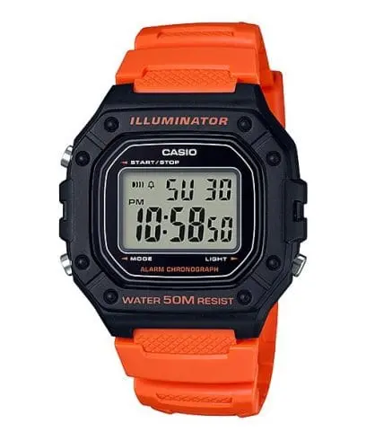 Casio Watch Resin Band , W-218H-4B2VDF