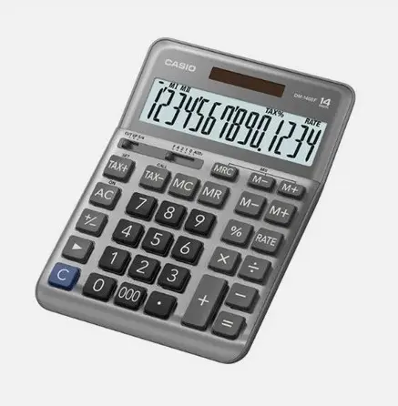Casio  Practical Calculator , dm-1400f-w-dp
