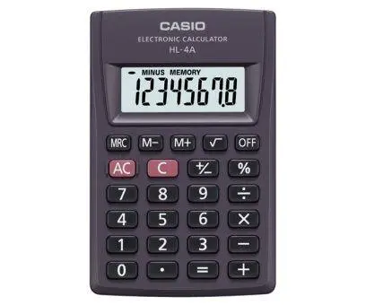 Casio  Practical Calculator , hl-4a-w-dp