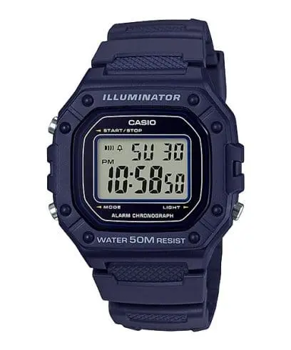 Casio Watch Resin Band , W-218H-2AVDF