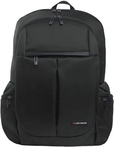 L'AVVENTO Laptop Backpack up to 15.6" with High-Quality Material and Side Zipper Thermal Pocket - Black