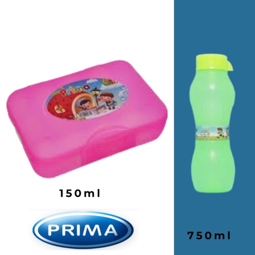 Prima Lunch Box 150 with Large Water Bottle