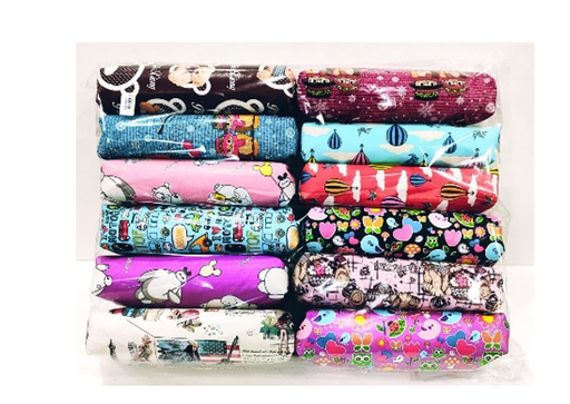 Pack of 12 pencil cases, 1 leather zipper