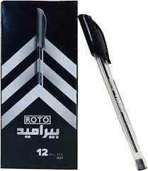 روتو علبة 12 قلم بيراميد أسود