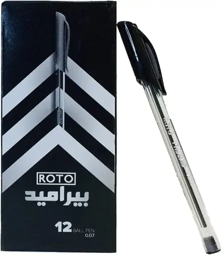 روتو علبة 12 قلم بيراميد أسود