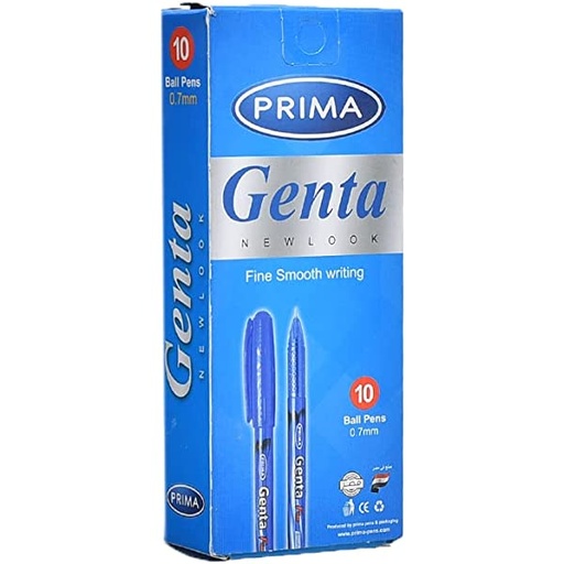 علبة أقلام جاف بريما Genta، أسود، 10 أقلام