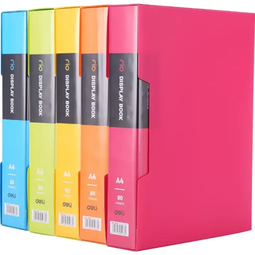 Deli Photo Holder 80Pockets Colors Fluorescent
