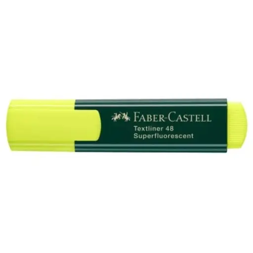 Faber-Castell Fluorescent Yellow Highlighter Pens – 12-Piece Pack
